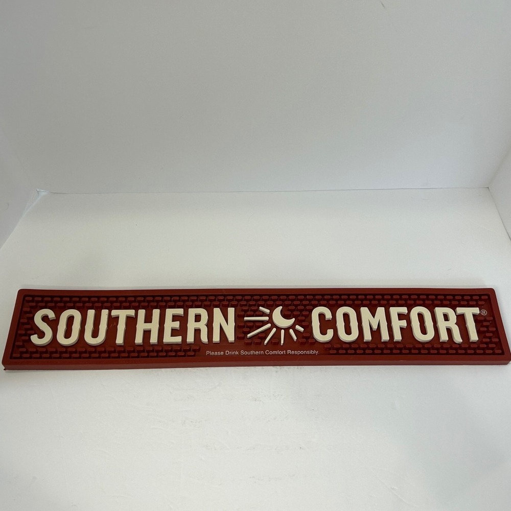 Southern Comfort Red Rubber Bar Spill Mat Service Rail Mat Man Cave Decor